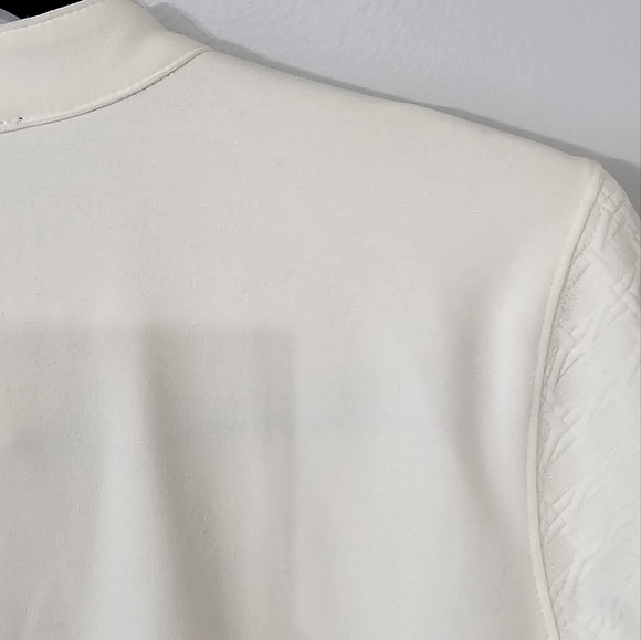Ivanka Trump Ivory Bomber Jacket with Textured Fabric Size 6 - Picture 10 of 10